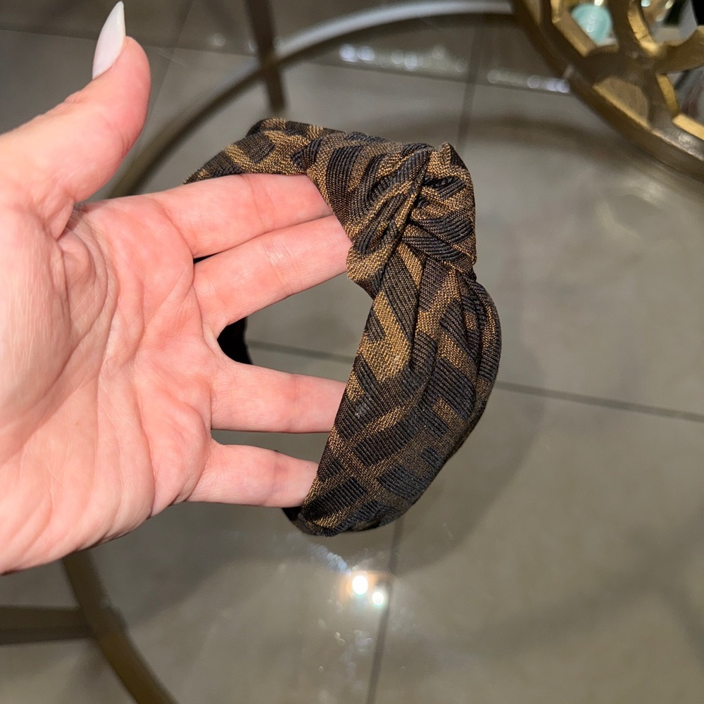 Fendi Brown FF Monogram Hair Accessory